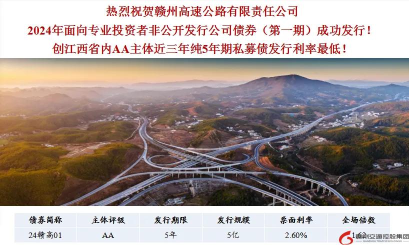 喜報(bào)！贛州交控集團(tuán)接連在資本市場(chǎng)發(fā)行債券成功！